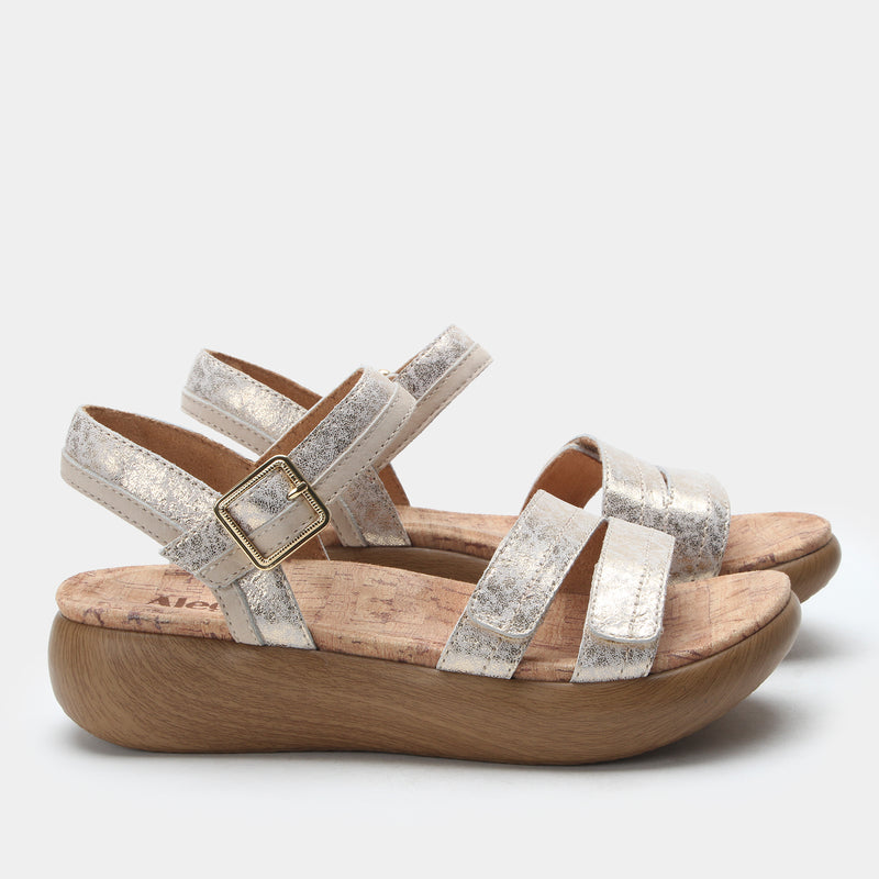 Blinda Champagne Sandal | Alegria Shoes