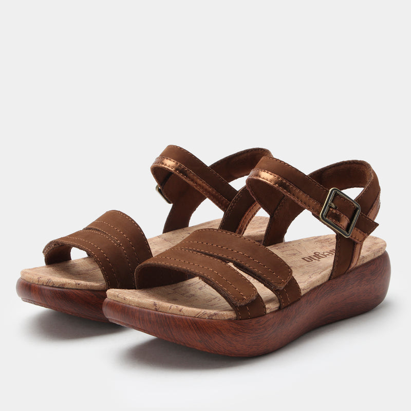 Blinda Pecan Sandal | Alegria Shoes