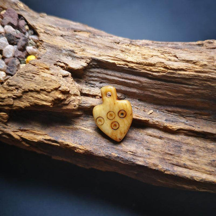Bone Carved Nubro Pendant - Tibetan Buddhist art, view 4