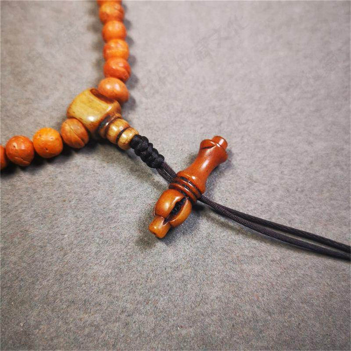Bone Carved Vajra Bell Pendant - Tibetan Buddhist vajra, view 5