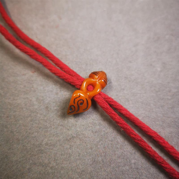 Bone Phurba Amulet 1.18" - Tibetan Buddhist amulet, view 5