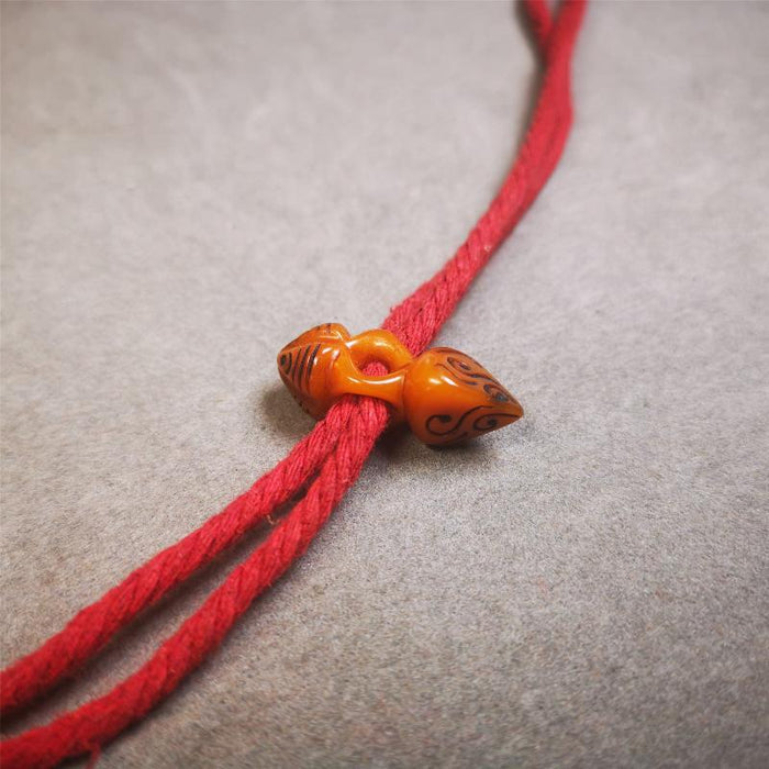 Bone Phurba Amulet 1.18" - Tibetan Buddhist amulet, view 6