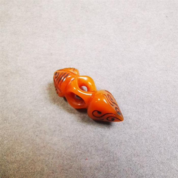 Bone Phurba Amulet 1.18" - Tibetan Buddhist amulet, view 8