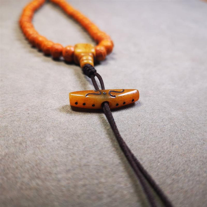Bone Ruyi Amulet Pendant 1.1" - Tibetan Buddhist amulet, view 4