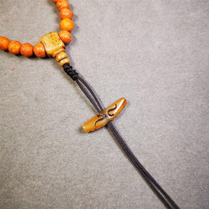 Bone Ruyi Amulet Pendant 1.1" - Tibetan Buddhist amulet, view 5
