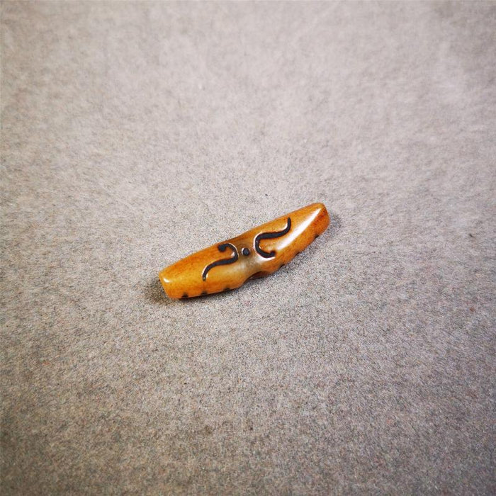 Bone Ruyi Amulet Pendant 1.1" - Tibetan Buddhist amulet, view 6