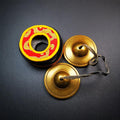 Brass Tingsha Set - 2.6" - Tibetan Buddhist art, front view