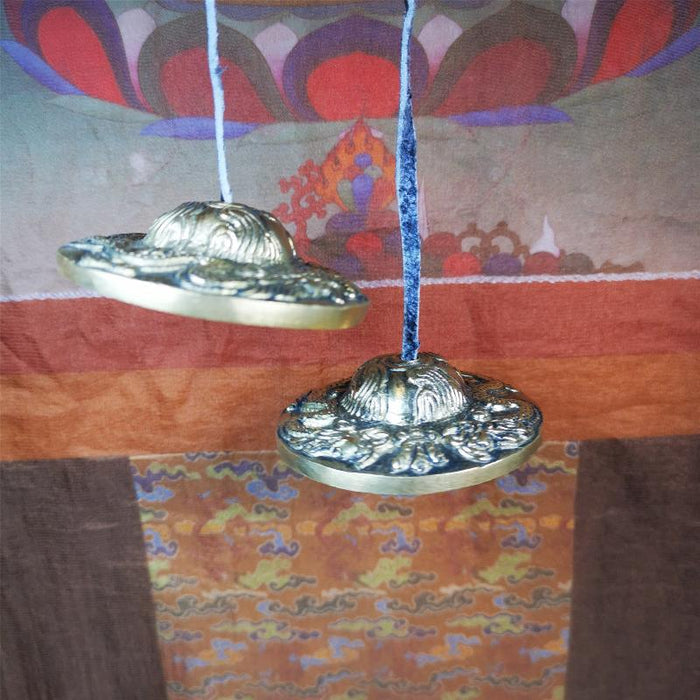 Brass Tingsha Set - Dragon - 2.6" - Tibetan Buddhist art, view 8