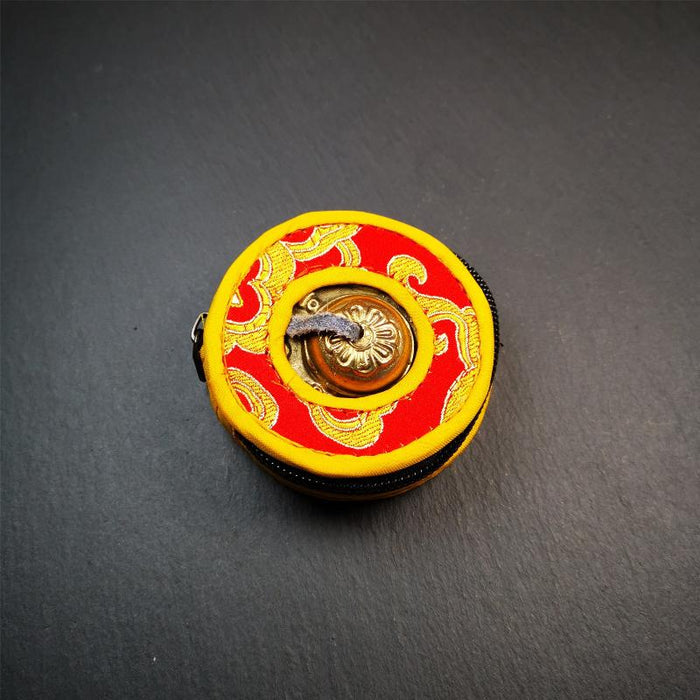 Brass Tingsha Set - OM Mantra - 2.6" - Tibetan Buddhist art, view 5