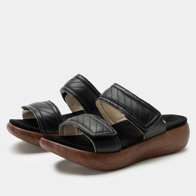 Brayah Black Sandal | Alegria Shoes
