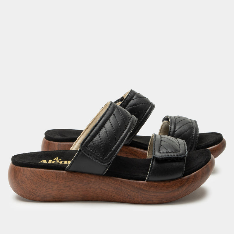 Brayah Black Sandal | Alegria Shoes