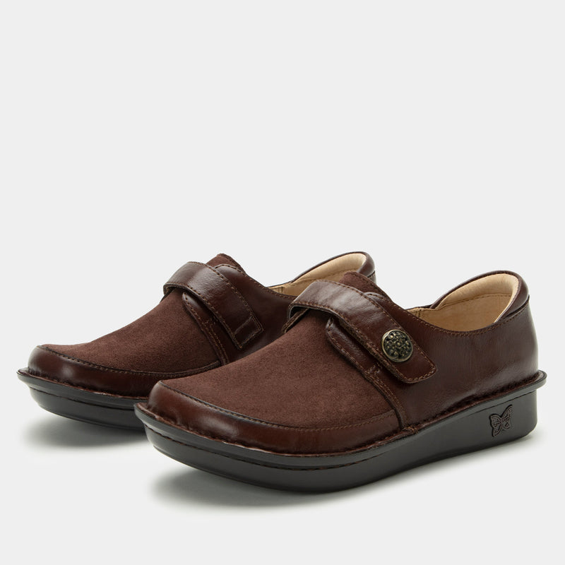 Brenna Choco Luster Shoe | Alegria Shoes