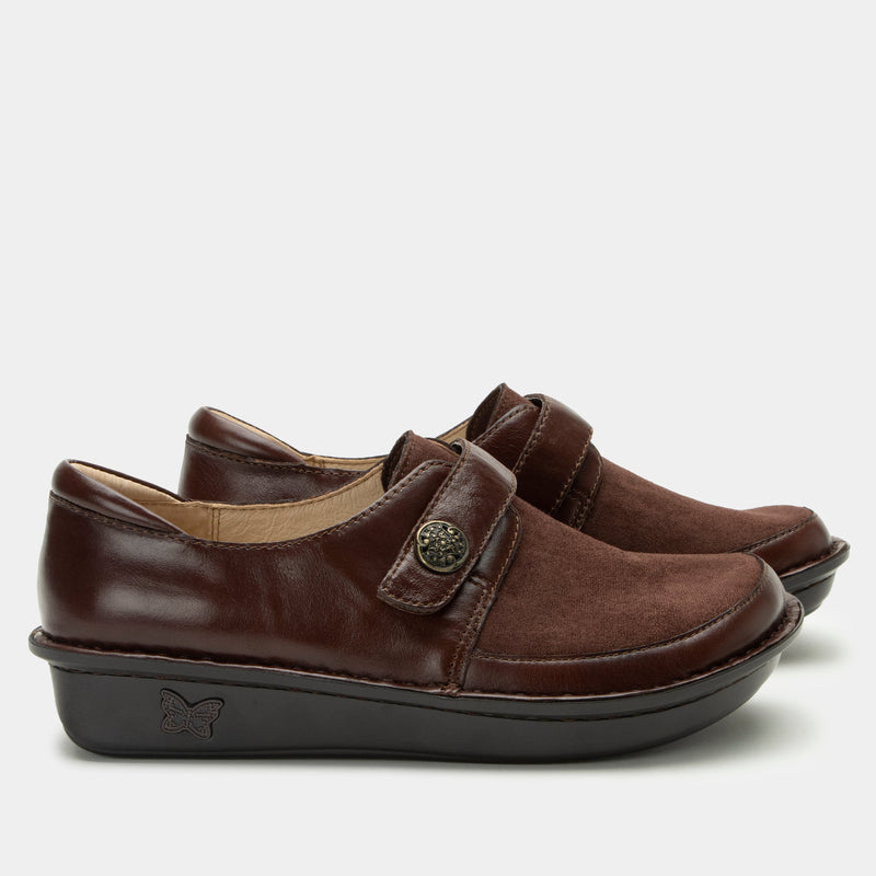 Brenna Choco Luster Shoe | Alegria Shoes