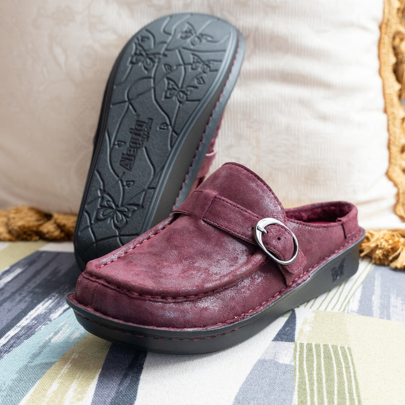 Brigid Maroon Mist Clog
