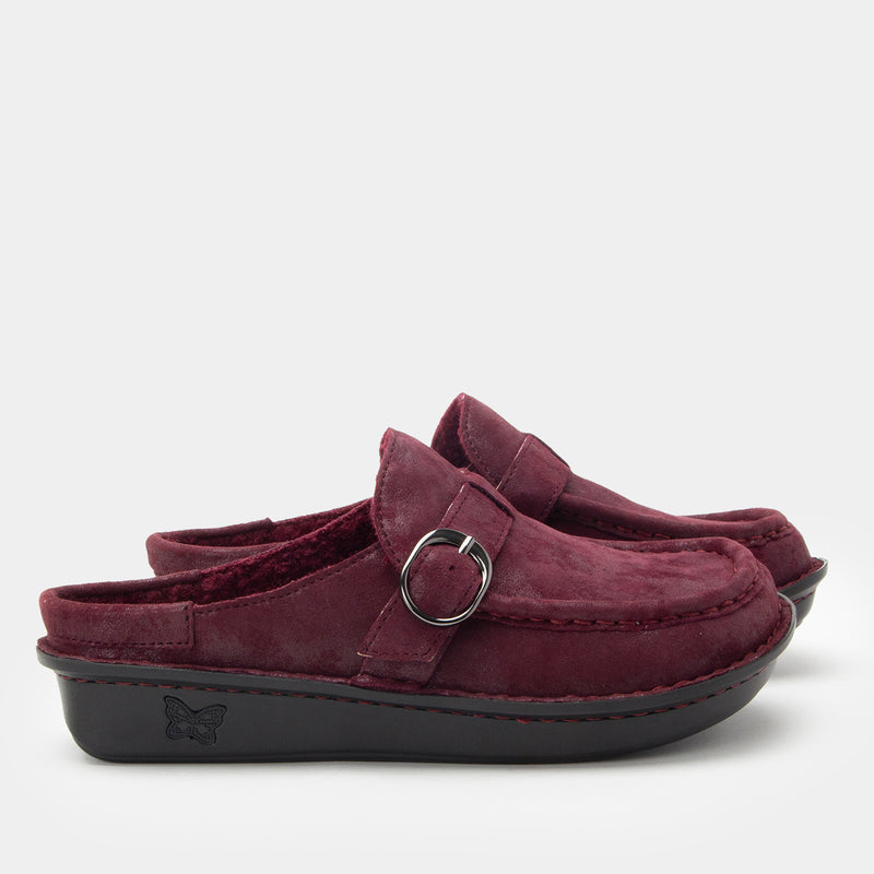 Brigid Maroon Mist Clog