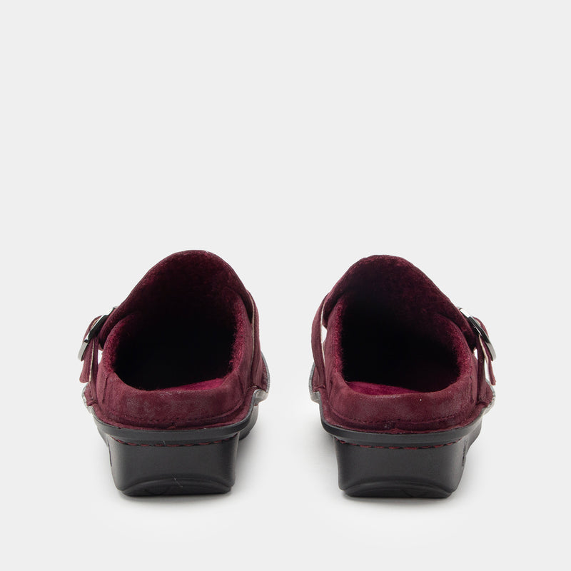 Brigid Maroon Mist Clog