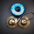 Bronze Tingsha Set - Cloud Pattern - 3.5" - Tibetan Buddhist art, detailed view