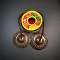 Bronze Tingsha Set - OM Mantra - 2.9" - Tibetan Buddhist art, view 4