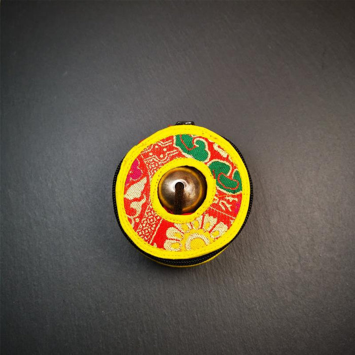 Bronze Tingsha Set - OM Mantra - 2.9" - Tibetan Buddhist art, view 8