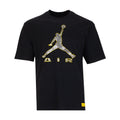 Men's black tee with gold Jumpman Air graphic print