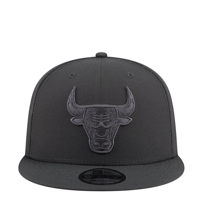 Steel gray baseball cap with tonal Bulls logo on front, snapback strap