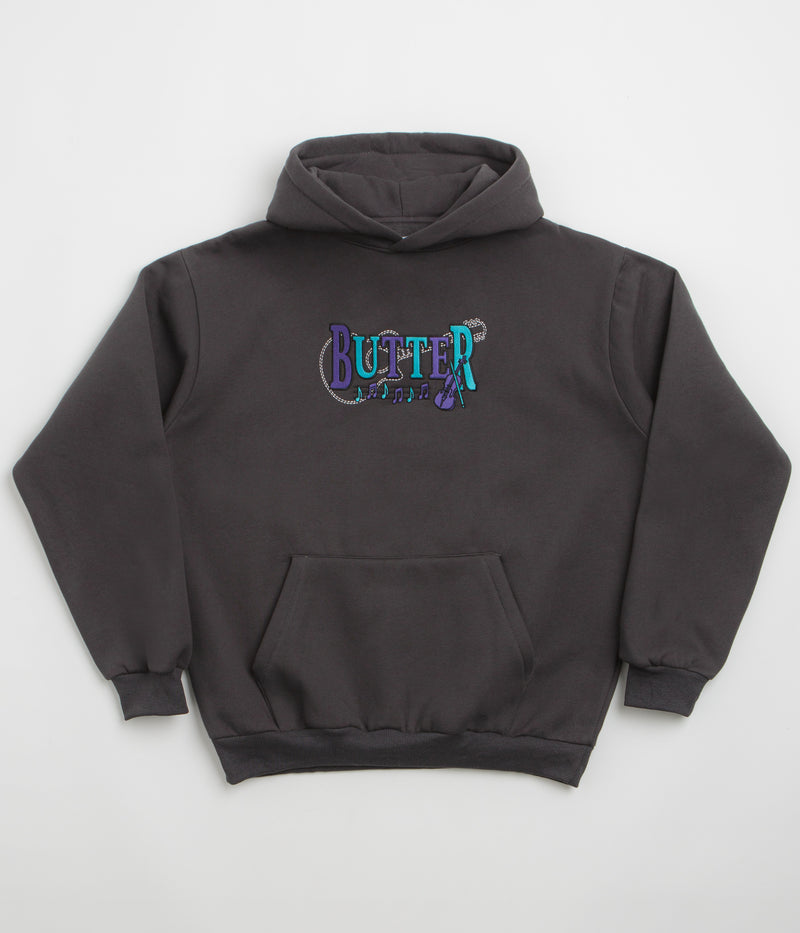 Butter Goods Arrangement Hoodie in Washed Black
