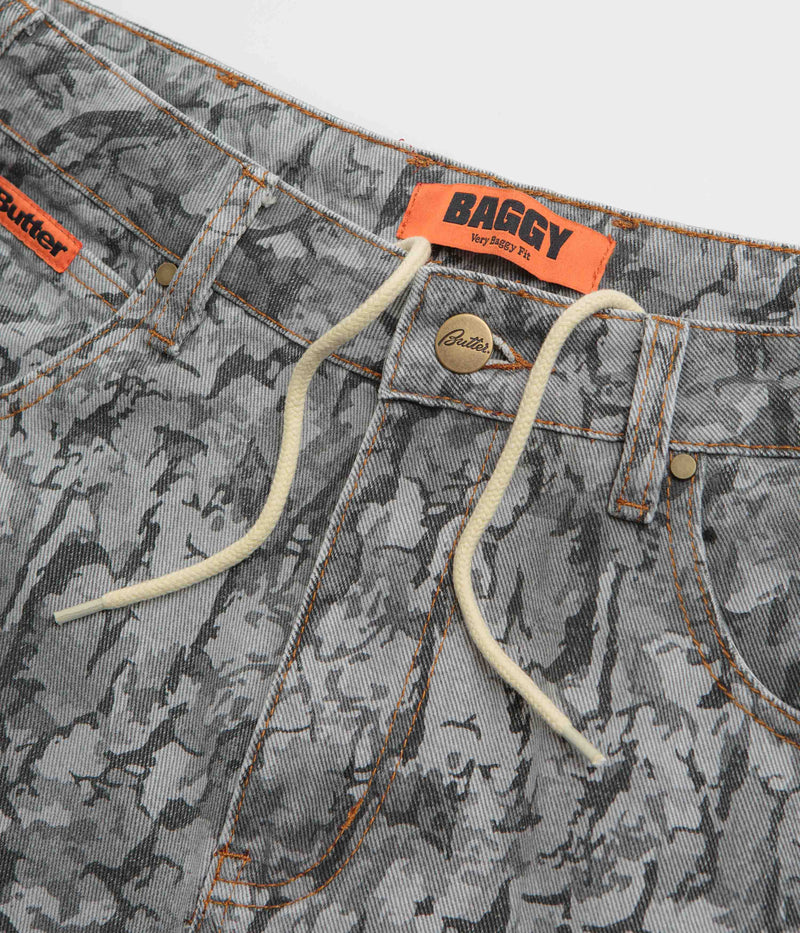 Butter Goods Bark Camo Jeans in Black