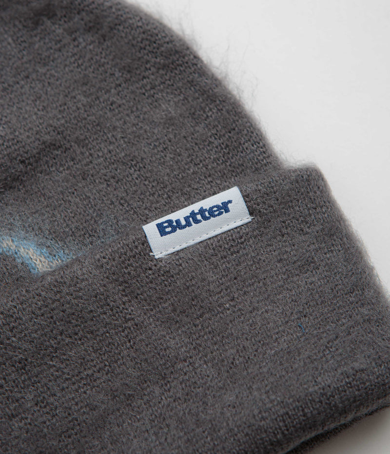 Butter Goods Beetle Mohair Beanie in Charcoal