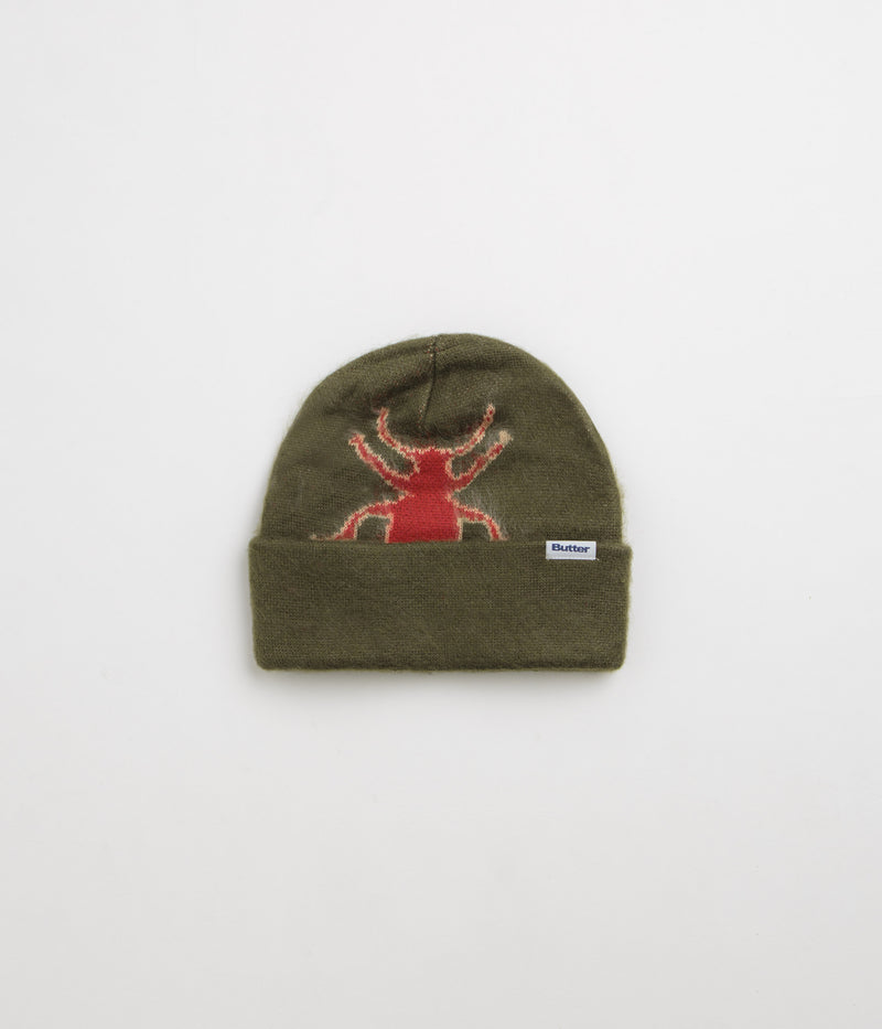 Butter Goods Beetle Mohair Beanie in Green