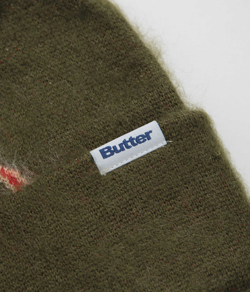Butter Goods Beetle Mohair Beanie in Green