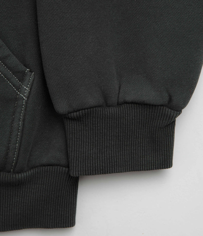 Butter Goods Blotch Zip-Thru Hoodie in Washed Black