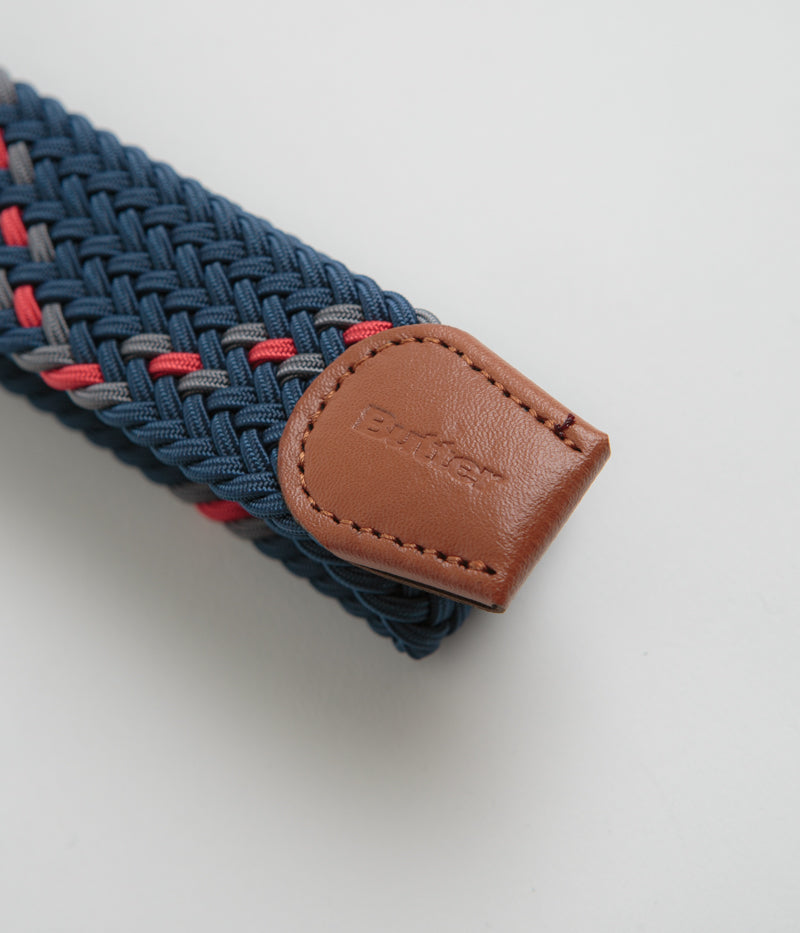 Butter Goods Braided Belt in Navy and Multi