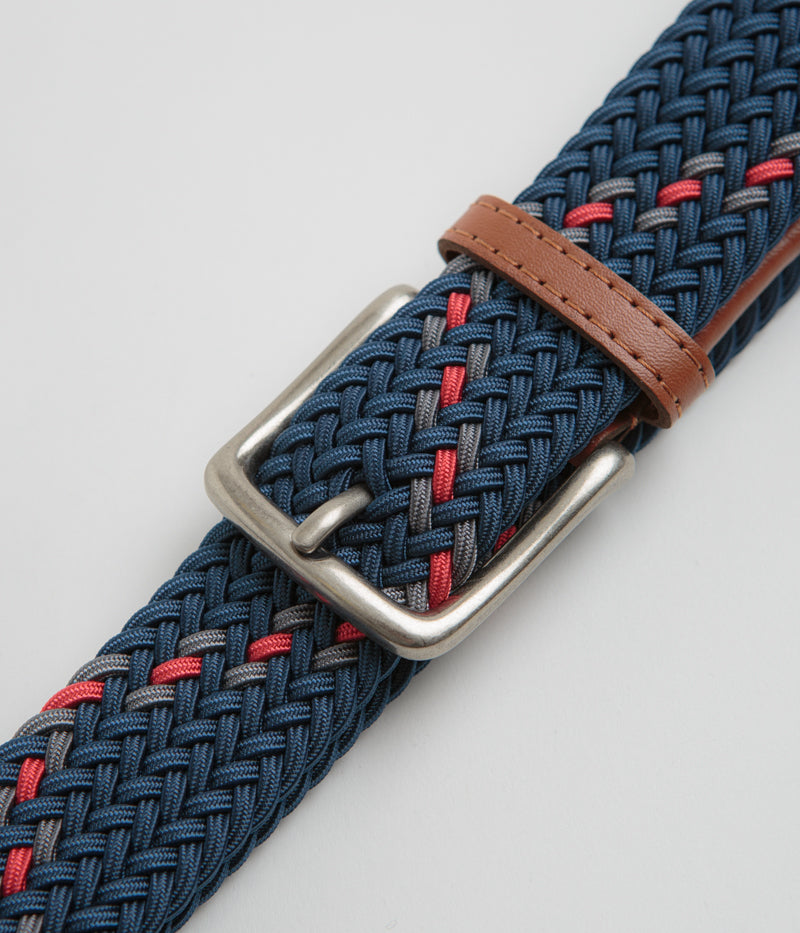Butter Goods Braided Belt in Navy and Multi
