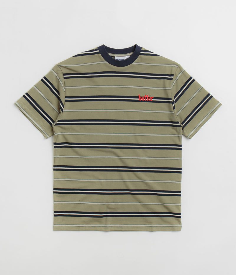 Butter Goods Bryce Striped T-Shirt in Sage