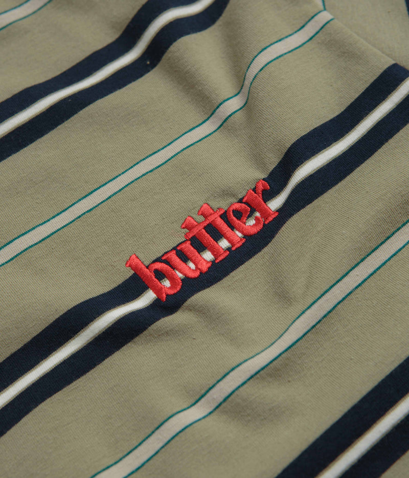 Butter Goods Bryce Striped T-Shirt in Sage
