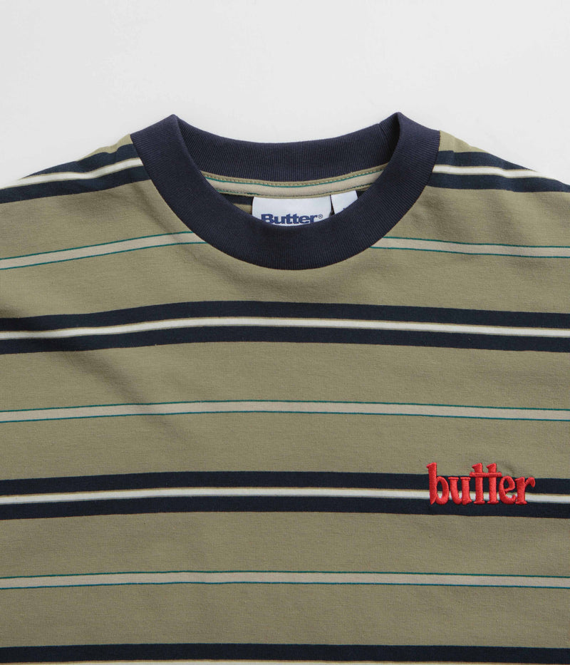 Butter Goods Bryce Striped T-Shirt in Sage