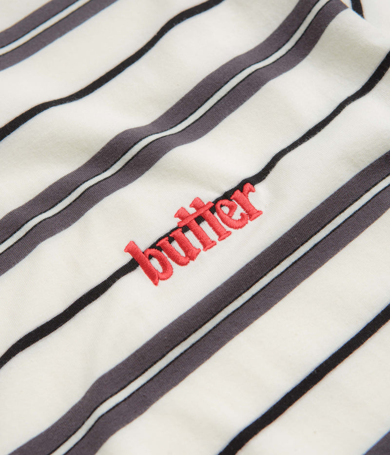 Butter Goods Bryce Striped T-Shirt in White