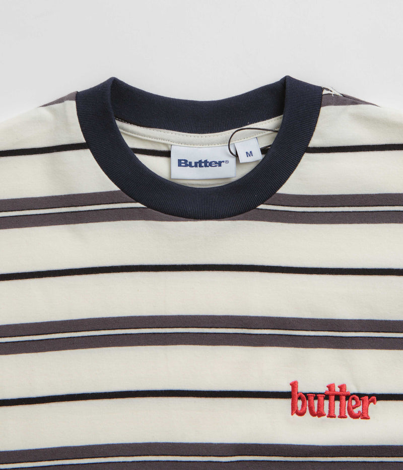 Butter Goods Bryce Striped T-Shirt in White