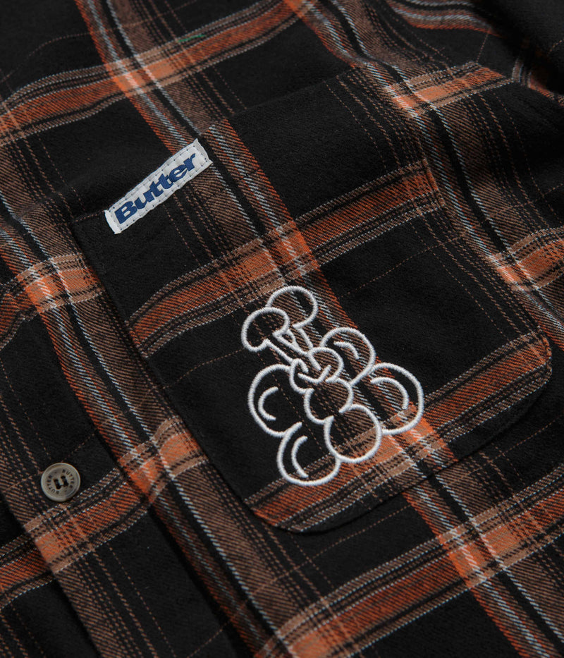 Butter Goods Bugs Flannel Shirt in Black