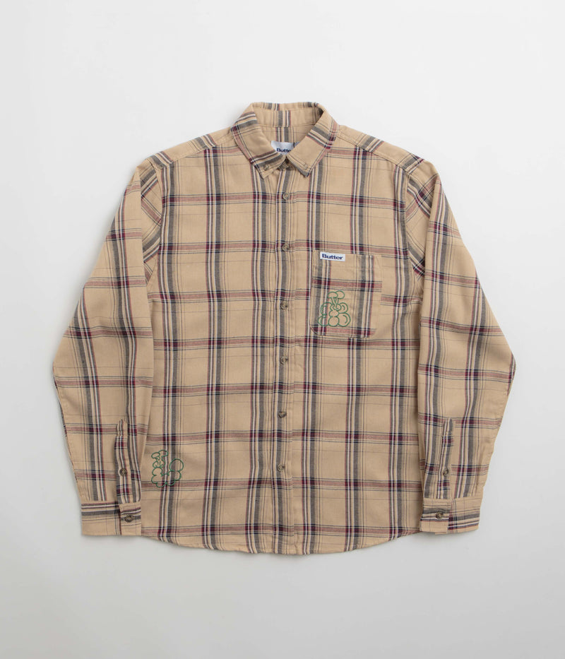 Butter Goods Bugs Flannel Shirt in Tan