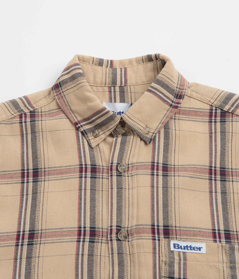 Butter Goods Bugs Flannel Shirt in Tan
