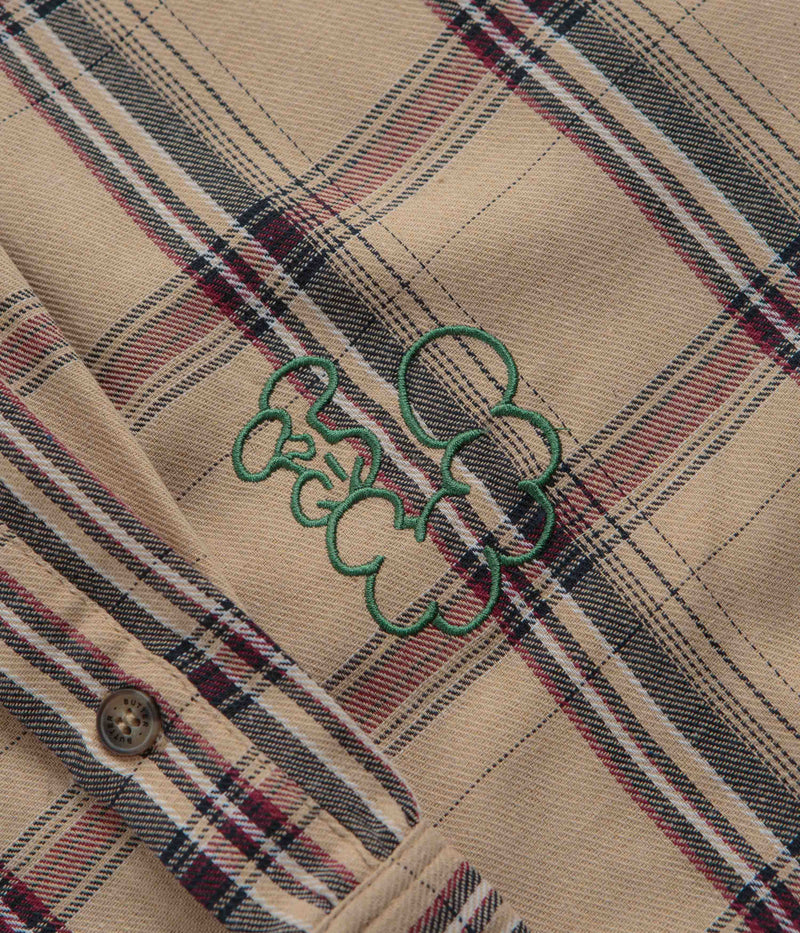 Butter Goods Bugs Flannel Shirt in Tan