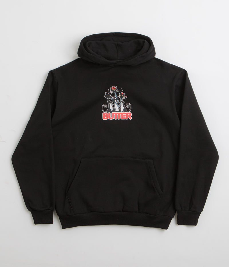 Butter Goods Cats Hoodie in Black