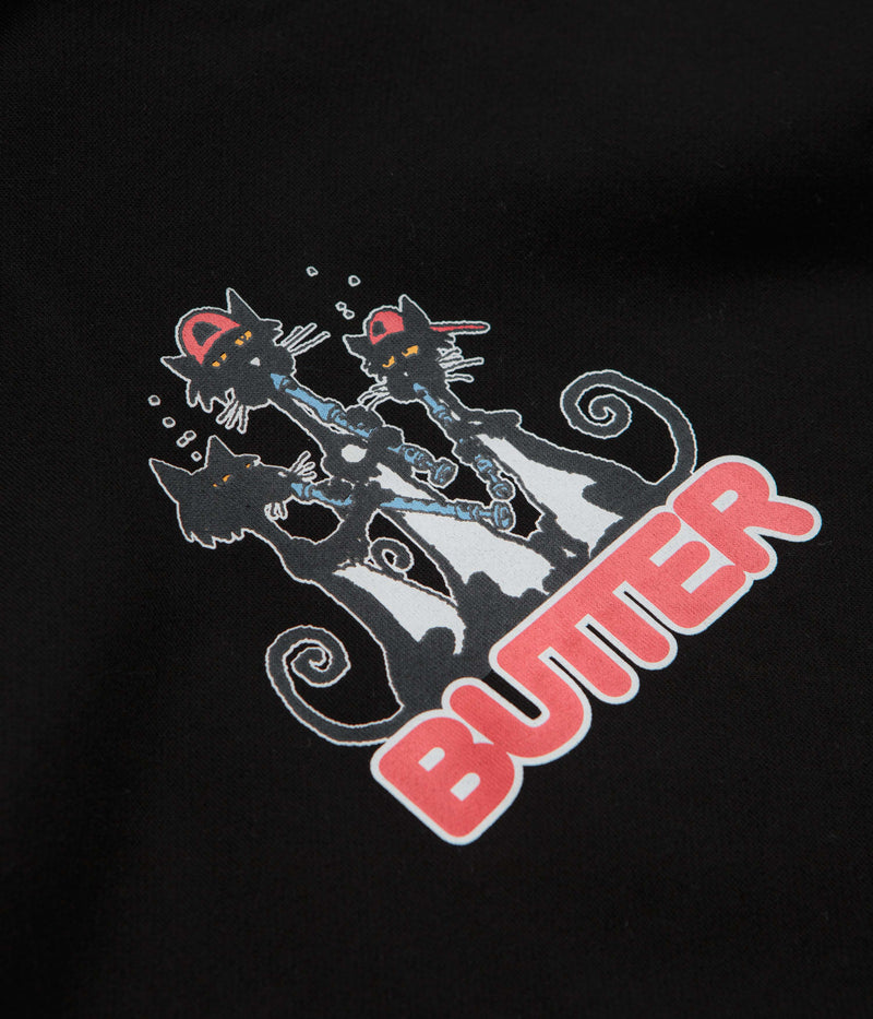 Butter Goods Cats Hoodie in Black