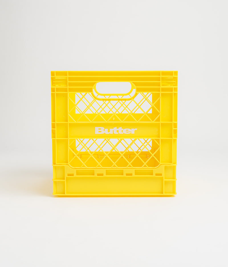Butter Goods Collapsable Record Crate in Yellow