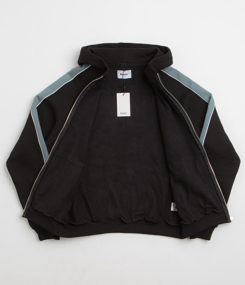 Butter Goods Connection Zip-Thru Hoodie in Black
