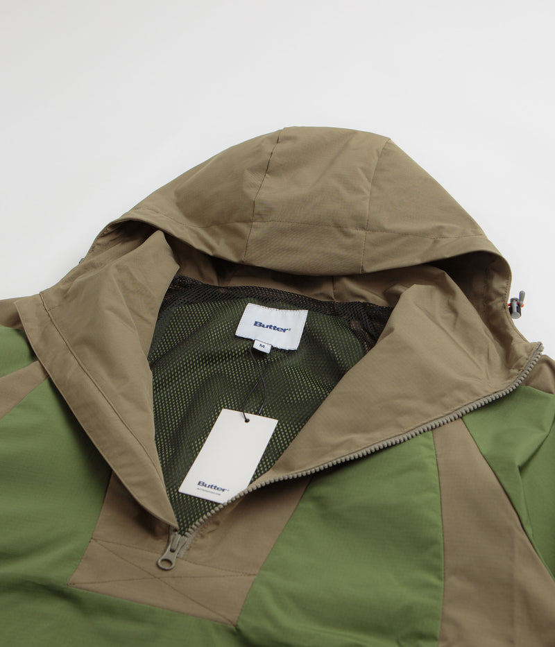 Butter Goods Contour Anorak Jacket in Sage and Stone