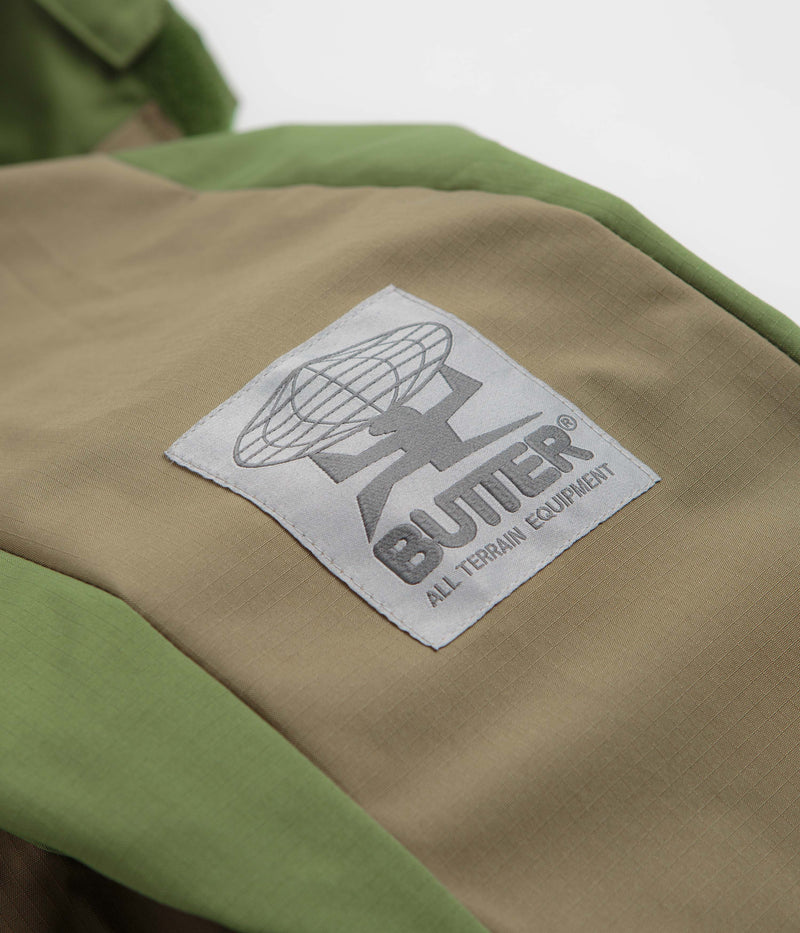 Butter Goods Contour Anorak Jacket in Sage and Stone