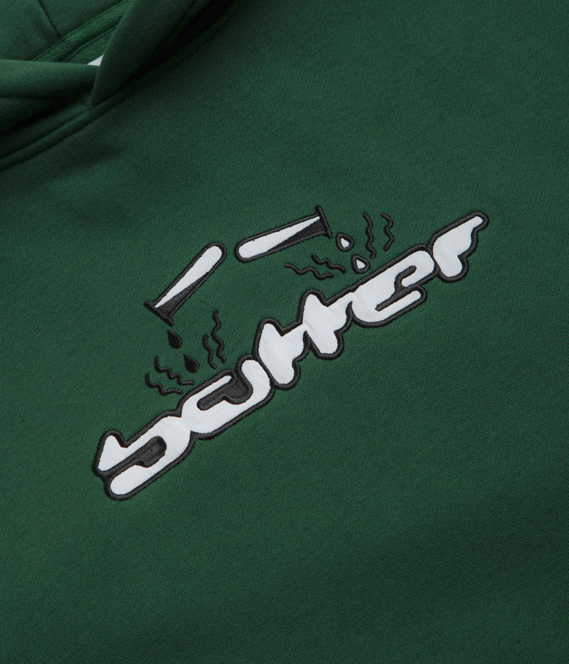 Butter Goods Corrosive Applique Hoodie in Forest Green