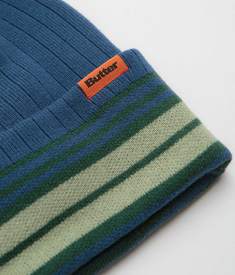 Butter Goods Crest Beanie in Ocean